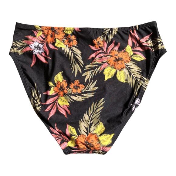 ModCloth NIP Hibiscus Palm Fronds Franky High-Waisted Bikini Bottom Extra Large - Picture 3 of 10